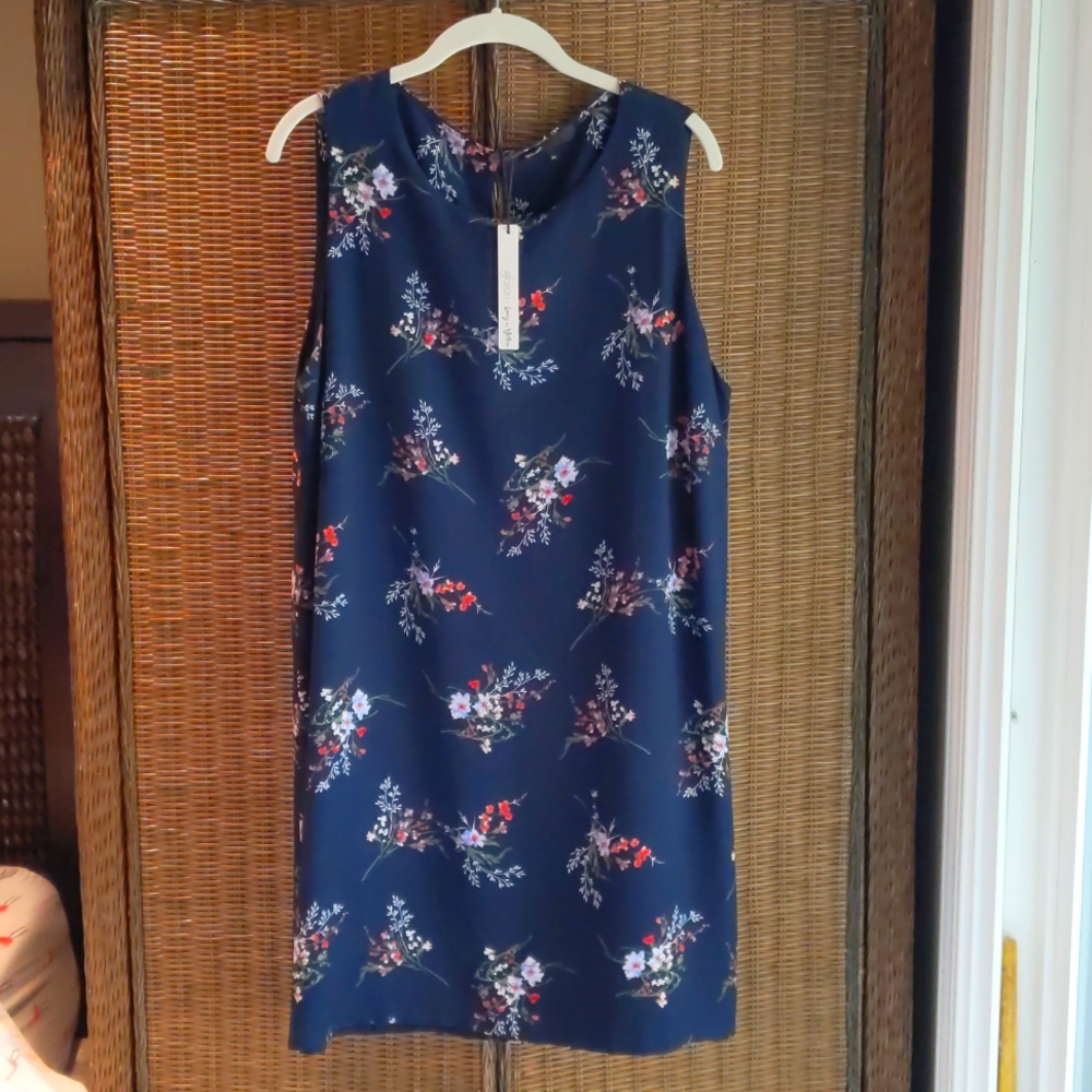 New A-Line Floral Dress Gibson size XL NWT